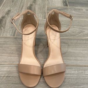Tan heeled sandals